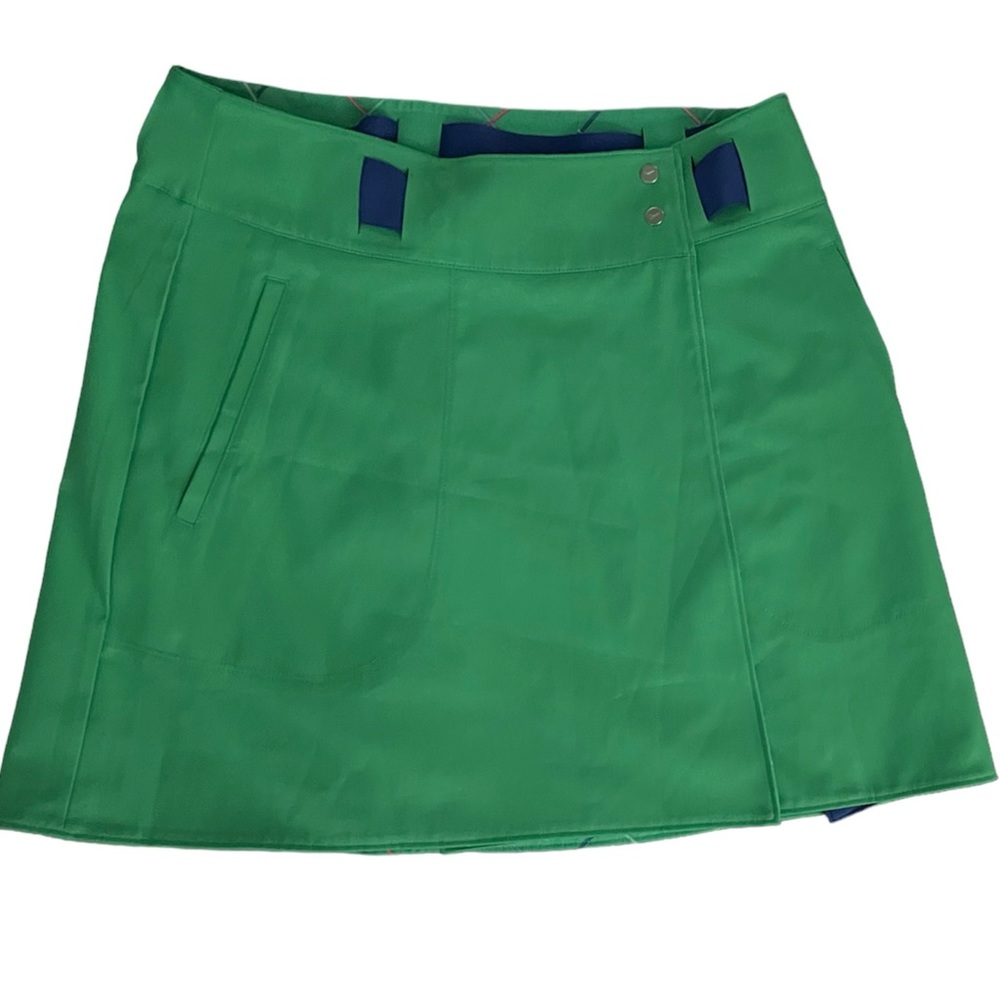 Nike Green and Navy Blue Golf Skirt with Contrast Bow - Picture 3 of 6